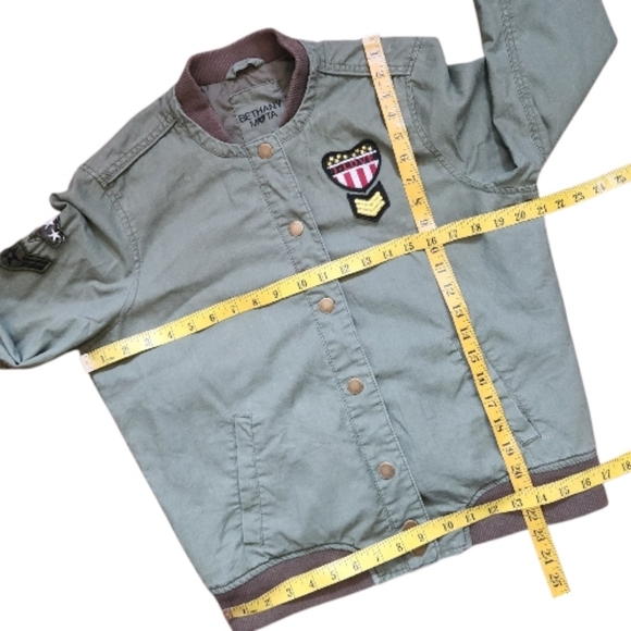 BETHANY MOTA x AEROPOSTALE Green Utility Bomber Jacket - Size L - Picture 13 of 16